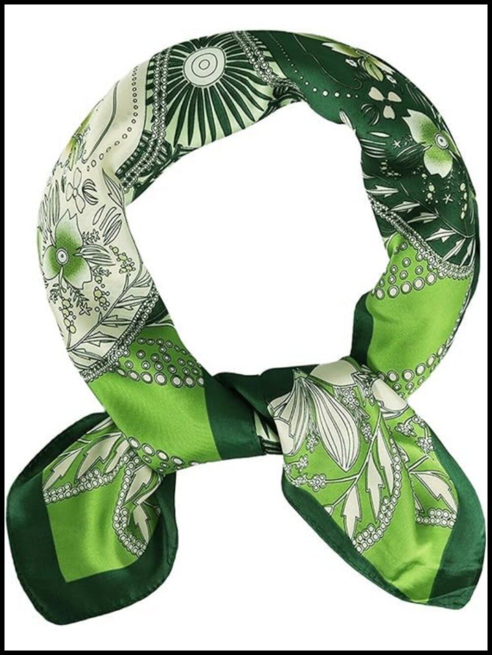 Silk Satin Head Scarf Hair Bandana Wrap Neck Scarf 27.5x27.5